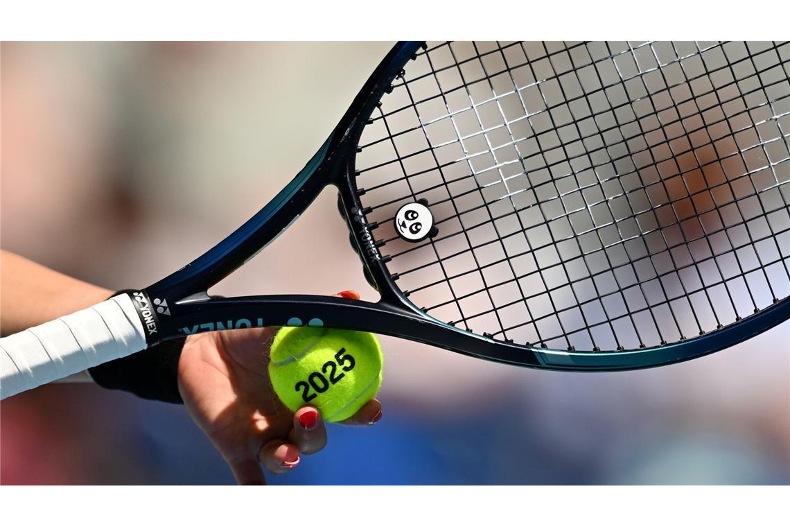 Bilder des Tages Ein Panda als Schlägerdämpfer von Laura Siegemund bei den Australian Open.
