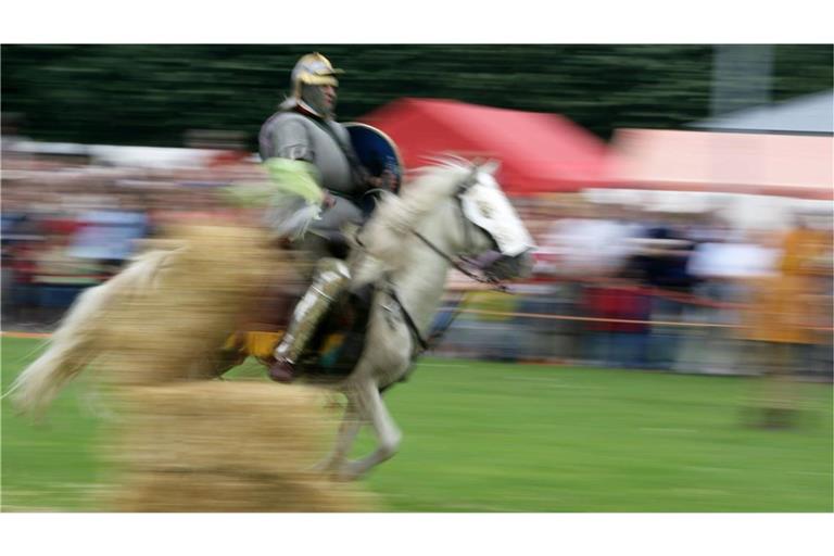 Ein Soldat der römischen Kavallerie reitet auf seinem Pferd während einer Kavallerievorführung anlässlich des Römerfestes in Xanten (Archivfoto).