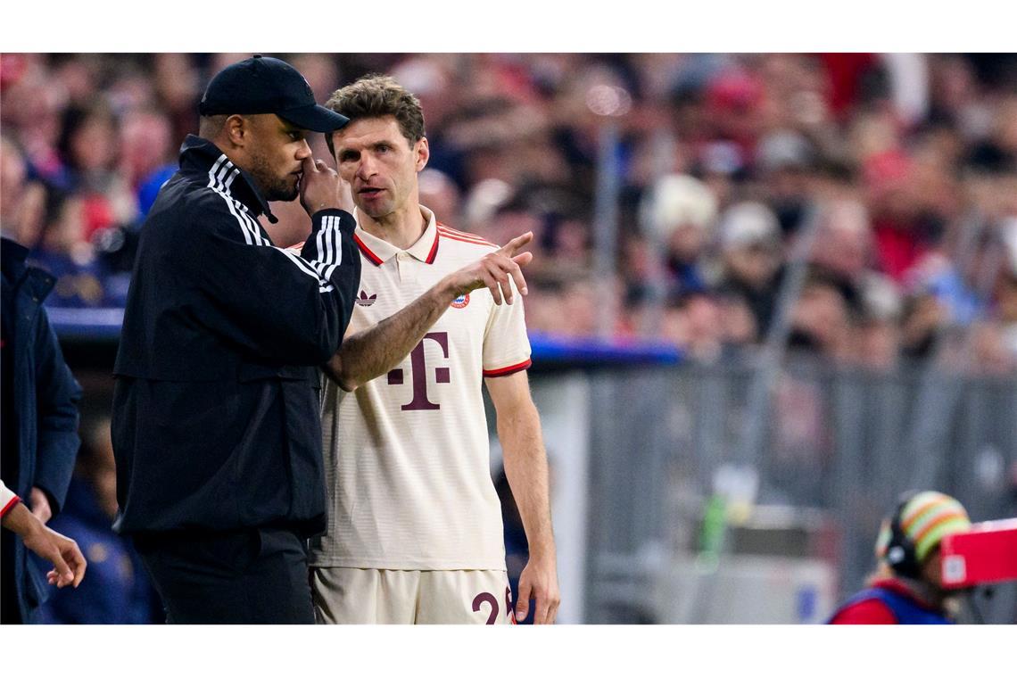Bayern brauchen wieder eine magische Nacht in San Siro Ein Thomas-Müller-Spiel? Bayern-Trainer Vincent Kompany vor der Einwechslung von Müller beim Hinspiel.