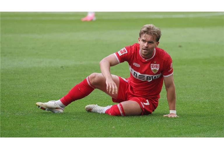 Ein Tor erzielt und am Ende in Sinsheim doch auf dem harten Boden der Tatsachen gelandet: Maximilian Mittelstädt vom VfB Stuttgart