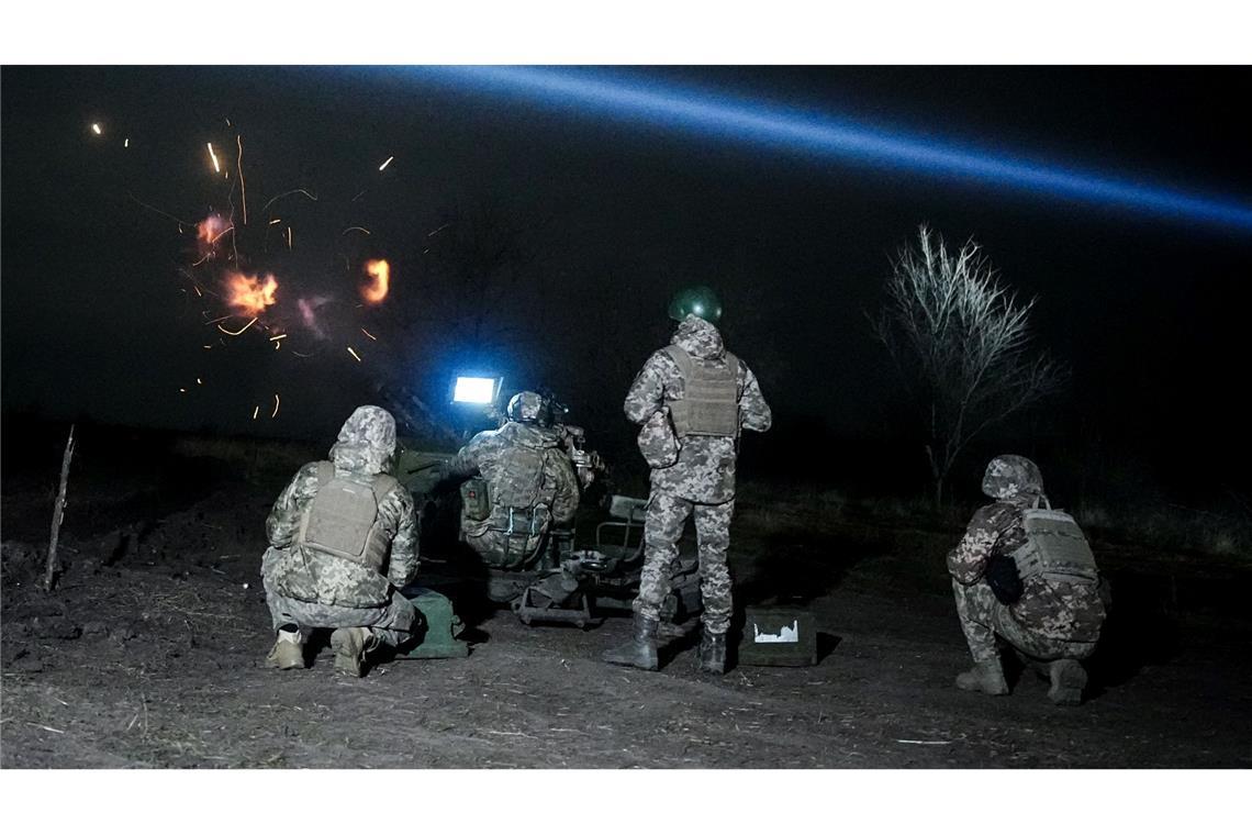 Ein ukrainischer mobiler Drohnen-Abwehrtrupp beim Training östlich der Hafenstadt Odessa. (Archivbild)