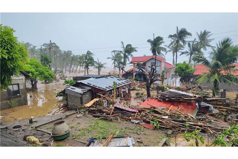 Ein vom Taifun Fung-wong betroffenes Gebiet in der Provinz Catanduanes auf den Philippinen.