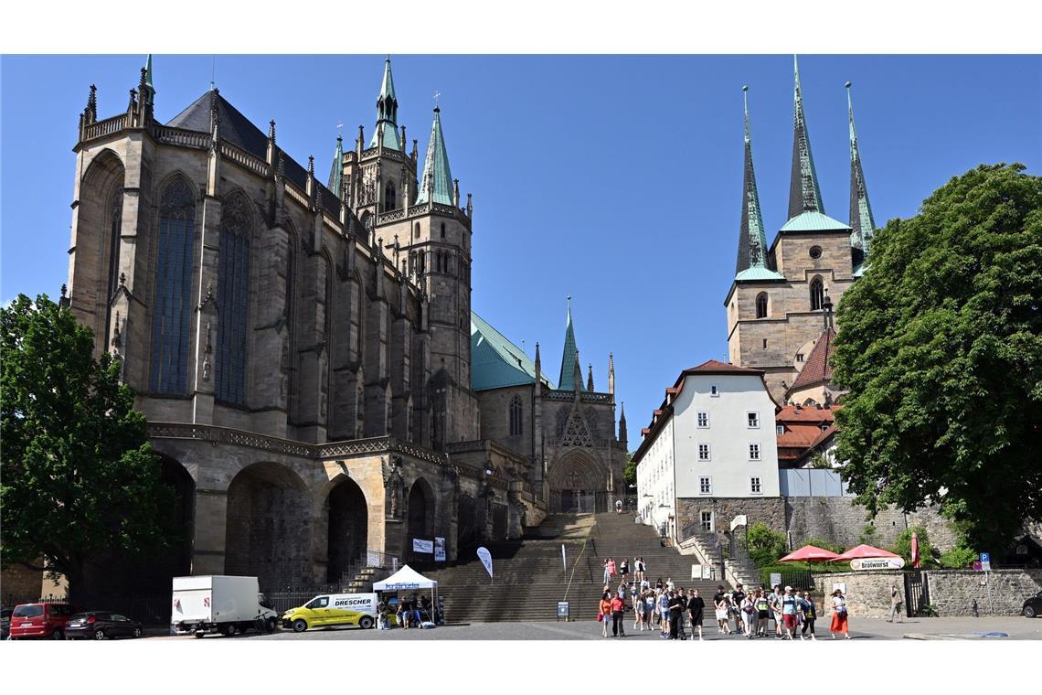Ein Wahrzeichen von Erfurt ist der Dom. (Archivbild)