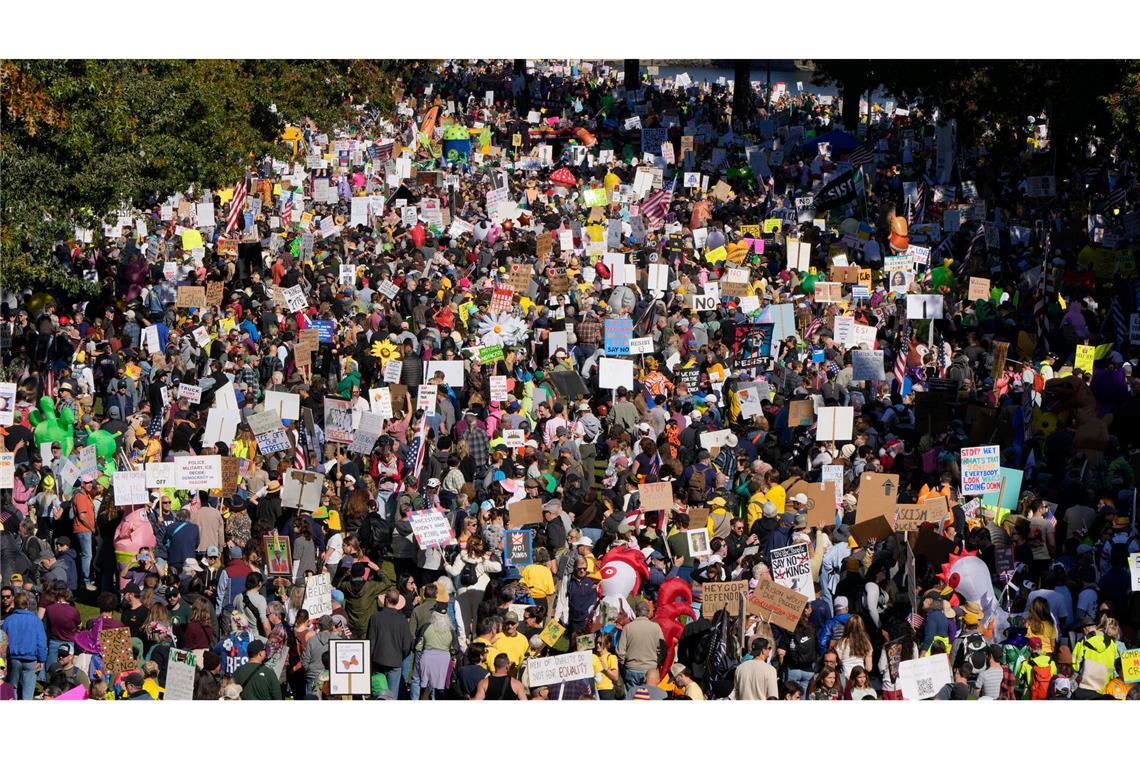 Eine große Menge auch in Portland an der US-Westküste.