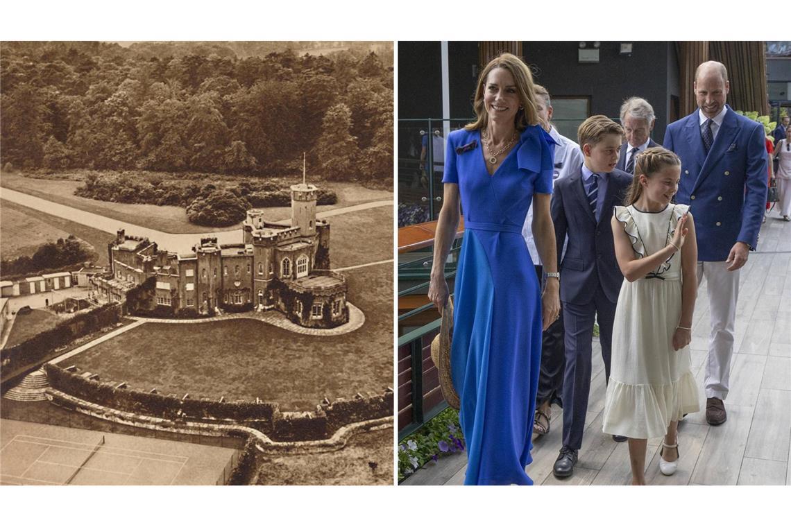 Ziehen sie wirklich in diese Beinahe-Burg? Eine historische Aufnahme von Fort Belvedere im weitläufigen Park von Windsor Castle (links) – ziehen bald die Wales’ ein?