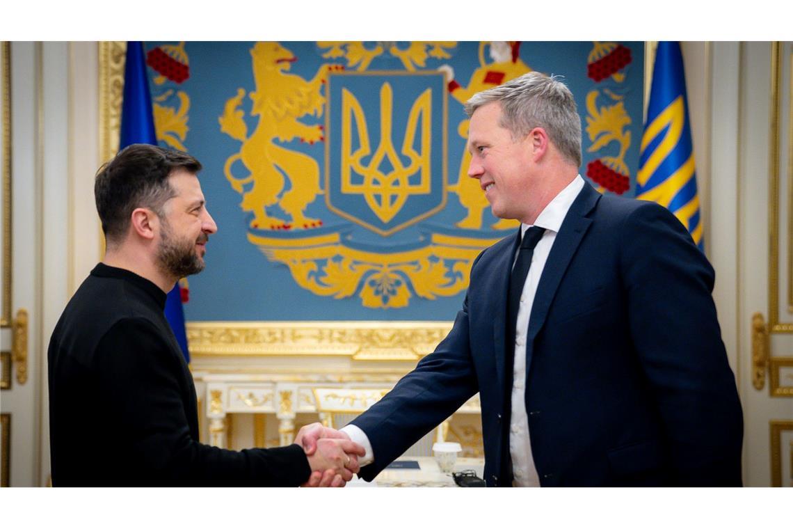 Eine Militärdelegation stellte den Friedensplan der US-Regierung in Kiew vor.