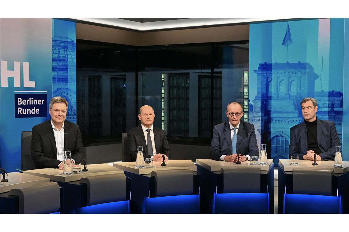 Friedrich Merz: „Sie können uns die Hand ausstrecken, wie Sie wollen“ Eine mögliche Kenia-Koalition? In der Berliner Runde wurde dieses Modell aus Union, SPD und Grünen nicht ausgeschlossen.