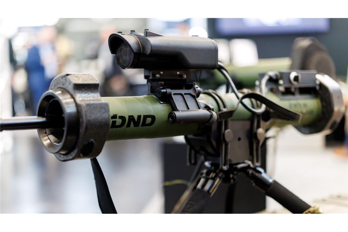Eine Panzerfaust von DND bei der Nürnberger Messe für Sicherheitstechnologie, Enforce Tac.