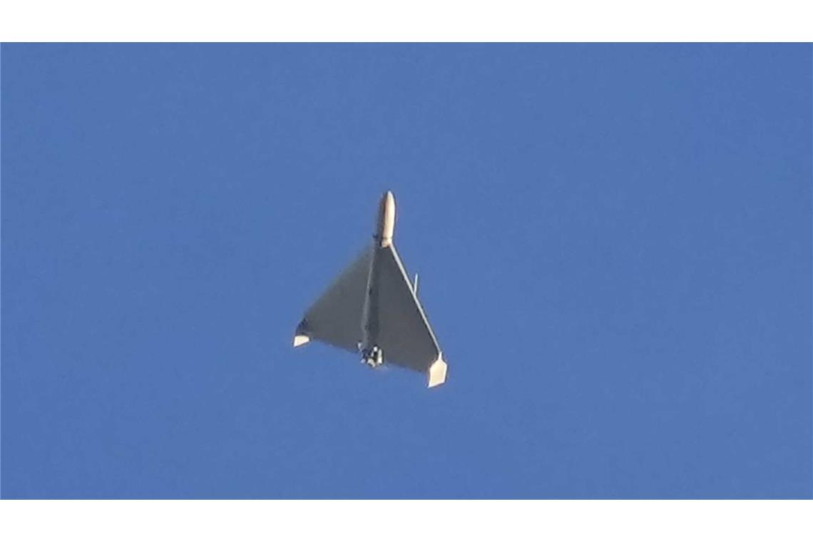 Russland: Angriffswelle mit Dutzenden ukrainischen Drohnen abgewehrt Eine russische Drohne. Diese Bauart kommen beim russischen Angriffskrieg häufiger zum Einsatz. (Symbolfoto)