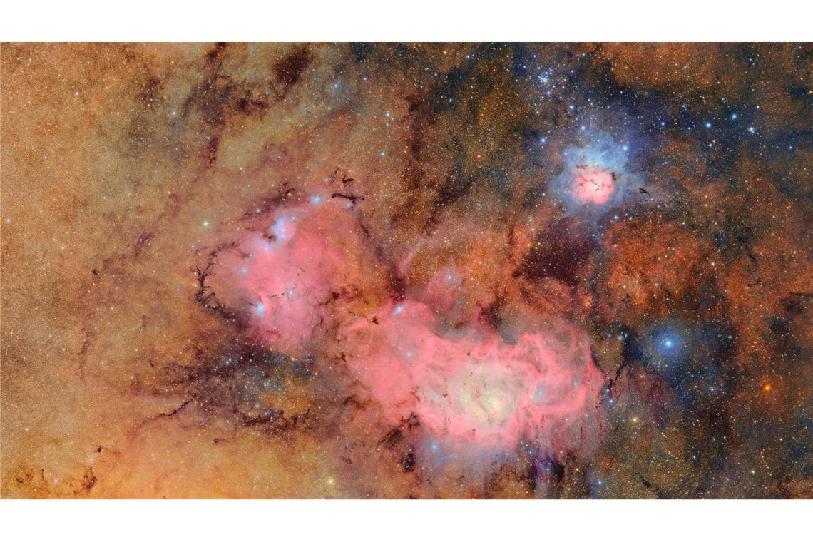 "Rubin"-Observatorium liefert erste Bilder aus dem All Eines der ersten Bilder zeigt den Trifidnebel.