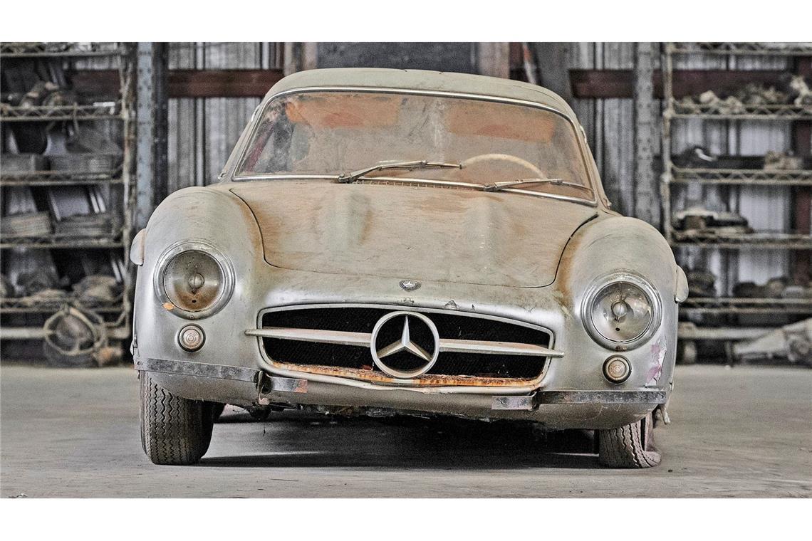 Warum ein Sammler für diesen vergammelten Mercedes 9,3 Millionen Dollar zahlte Eines von nur 29 gebauten Exemplaren: der Mercedes-Benz 300 SL-Flügeltürer mit Aluminiumkarosserie