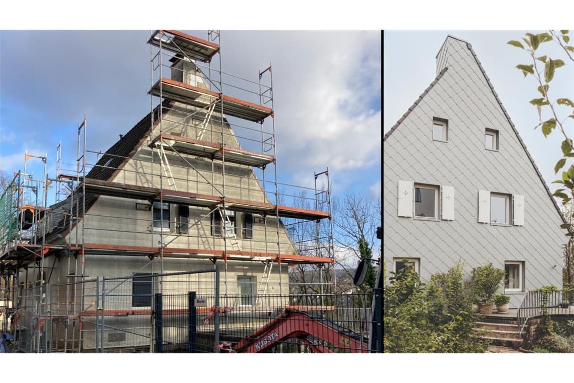 Einfamilienhaus vor dem Umbau und danach, umgestaltet von dem Architektenpaar Holger Hoffmann und Daniela Hake vom Büro one fine day.