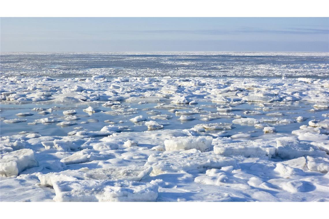 Die Geschichte der Eiszeit in der Nordsee wird neu geschrieben Eisschollen bei St. Peter Ording: So könnte es auch in der Eiszeit an der Nordsee ausgesehen haben.