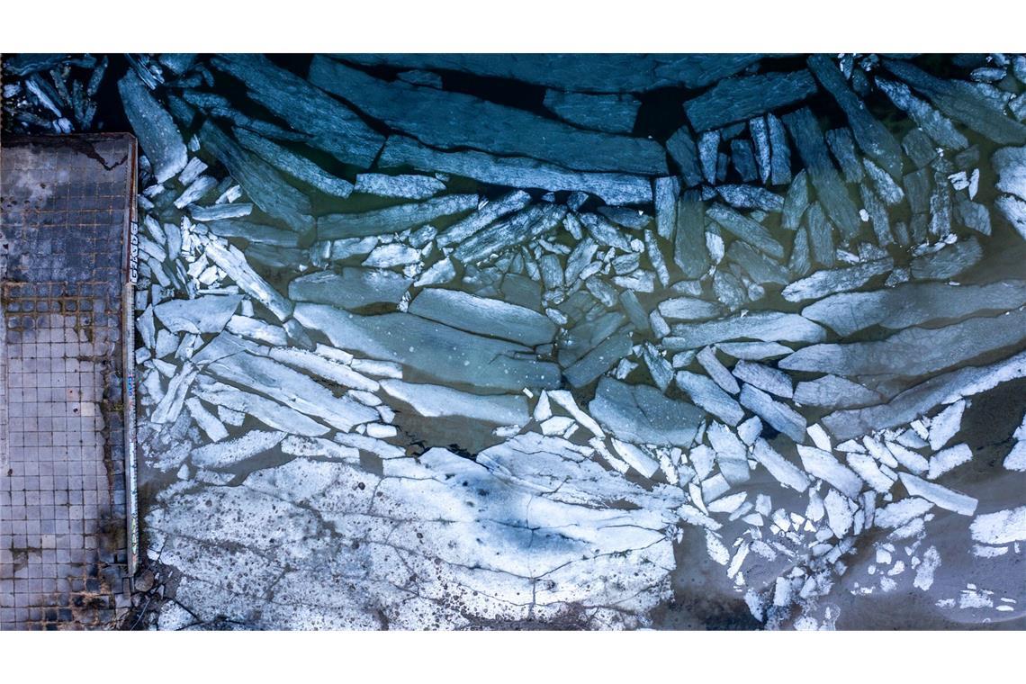 Eisschollen in der Wismarer Bucht