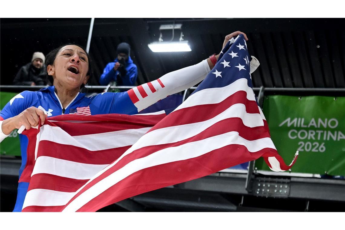 Elana Meyers Taylor aus den USA wurde mit 41 Jahren Olympiasiegerin.