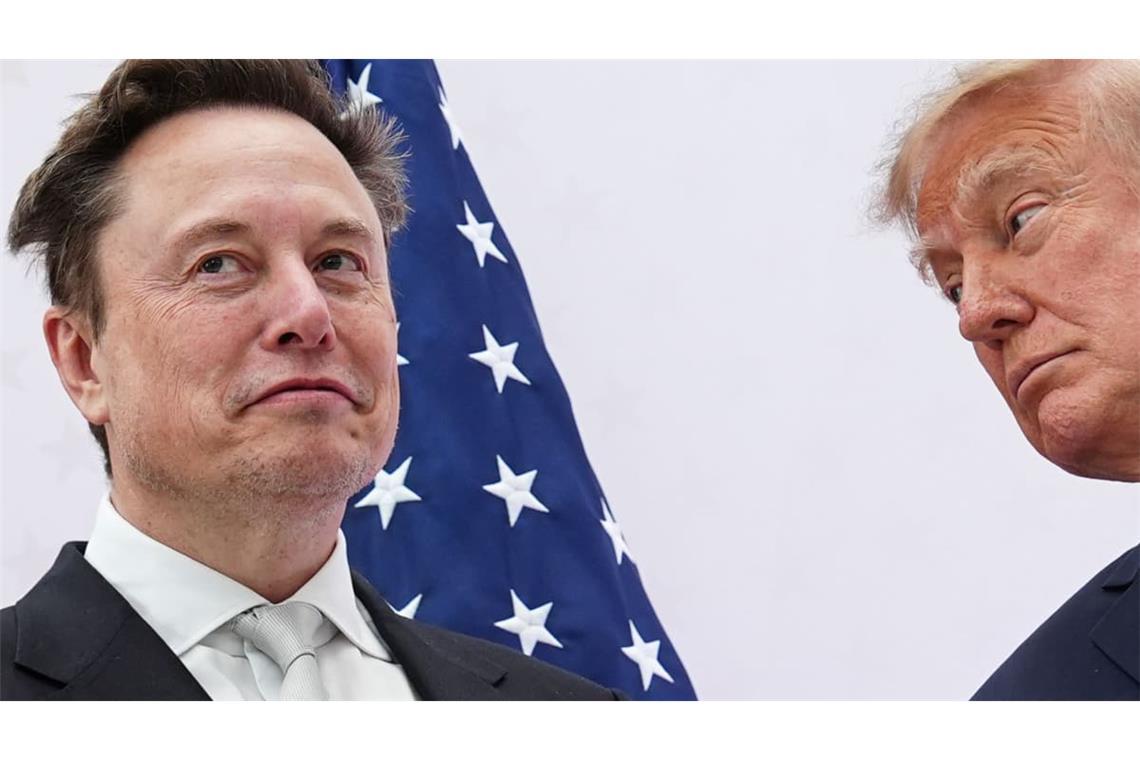 Elon Musk (rechts) und Donald Trump sind die Hauptverdächtigen bei der Frage, wer der Ukraine Daten vorenthalten hat.