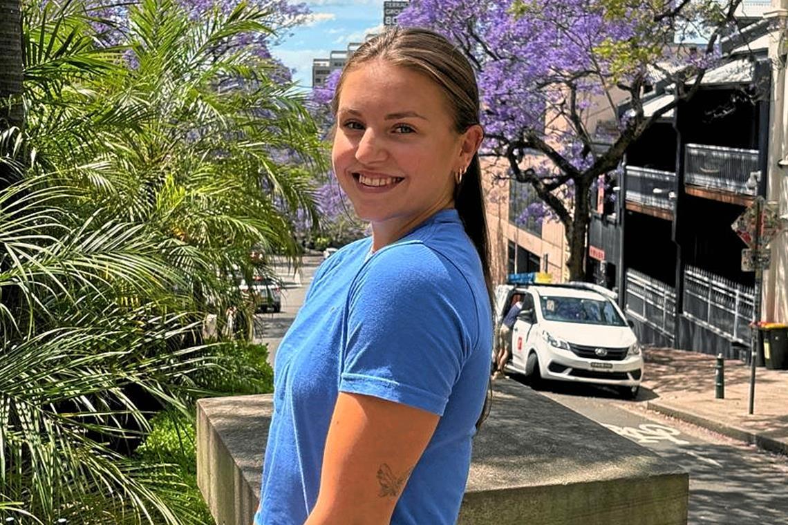 Emelie Petz: Essstörung und Selbstzweifel als Begleiter der Karriere Emelie Petz in Sydney: Die 21-Jährige sieht sich auf einem guten Weg. Foto: privat