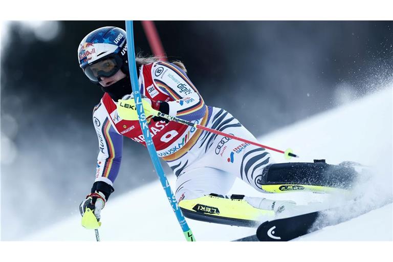 Emma Aicher belegte im Slalom von Kranjska Gora Rang acht.