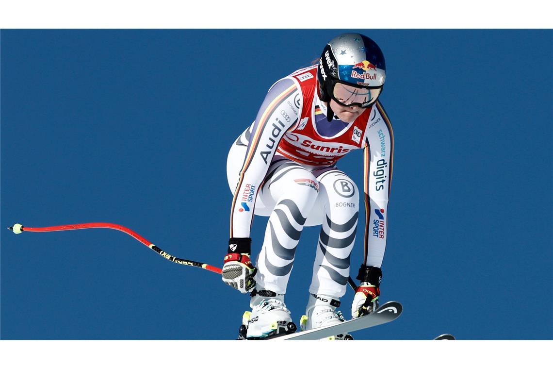 Emma Aicher zeigte im zweiten Rennen von St. Moritz eine famose Fahrt.