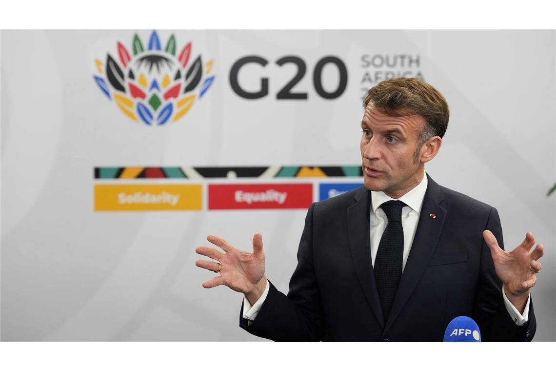 Emmanuel Macron äußerte sich zu militärischen Sicherheitsgarantien. (Archivbild)