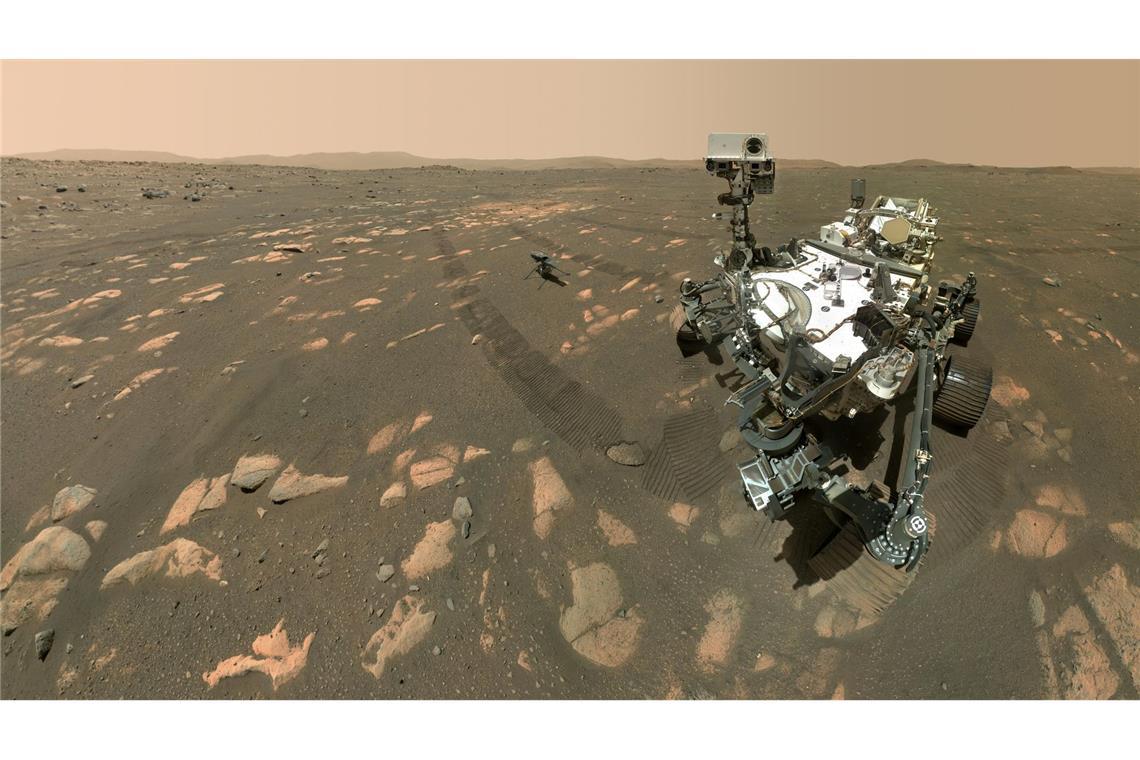 Rostiger Planet: Woher der Mars seinen Rot-Ton hat Endgültige Klarheit sollen Gesteinsproben des US-Rovers "Perseverance" bringen. (Archivbild)
