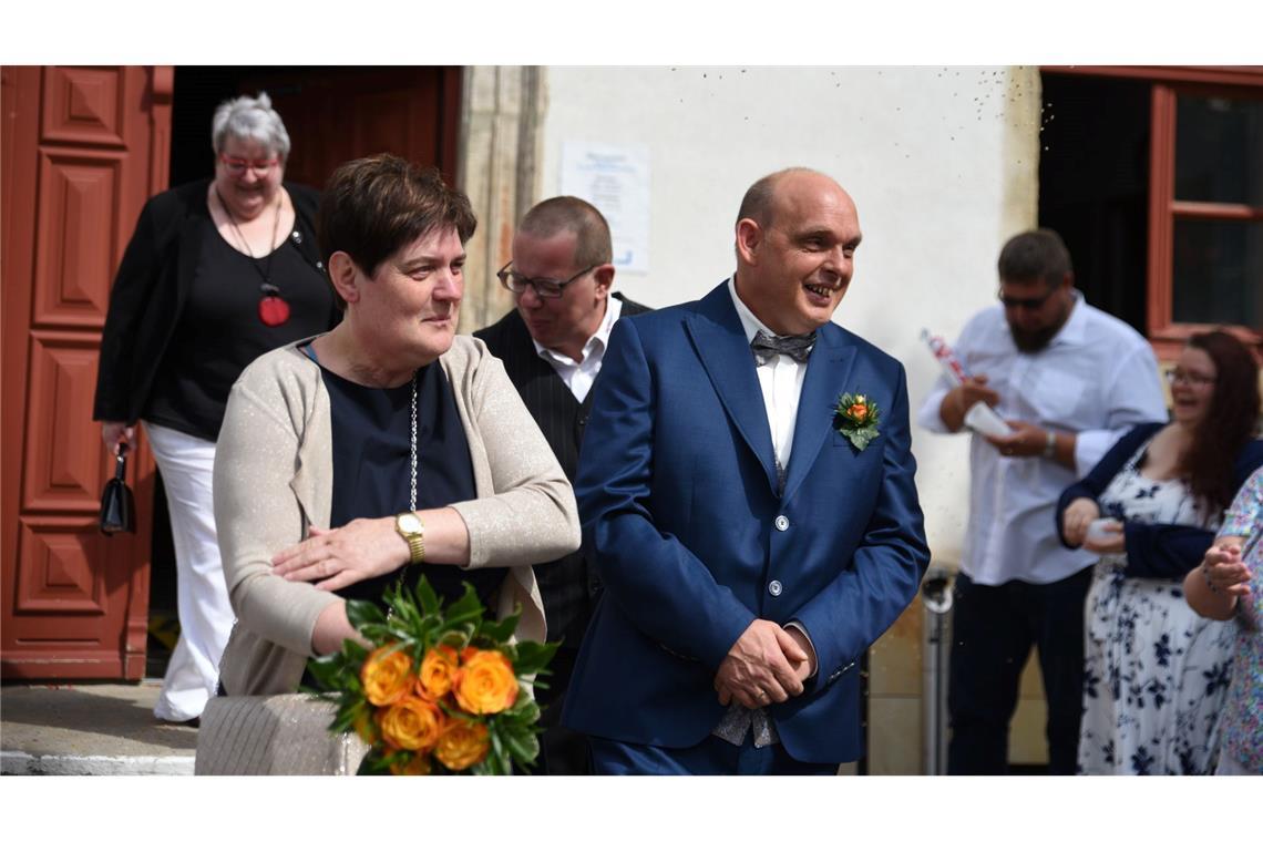 Endlich verheiratet: Kathrin Pollnow und Klaus-Dieter Rose.
