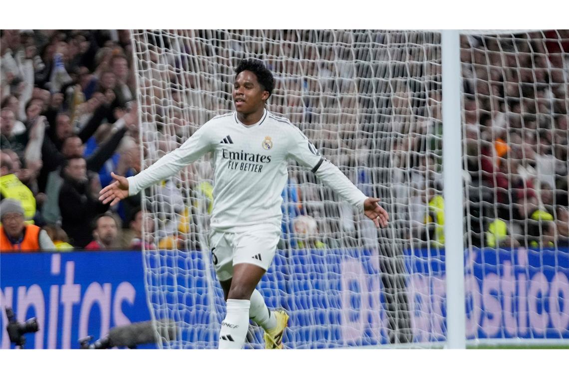 Packender Pokalfight: Rüdiger köpft Real Madrid ins Finale Endrick jubelt über seinen Treffer für Real Madrid.