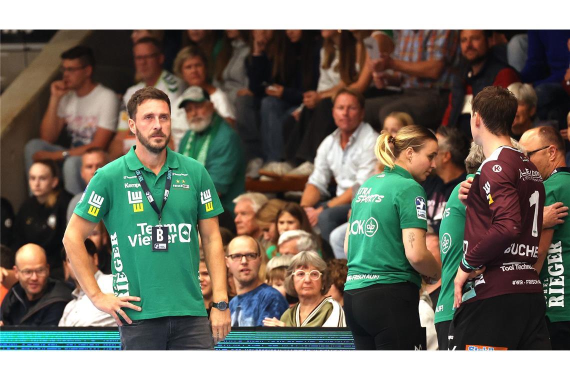 Bittere Pille – Frisch Auf Göppingen verspielt Heimspiel gegen SC DHfK Leipzig Enttäuscht: Ben Matschke.