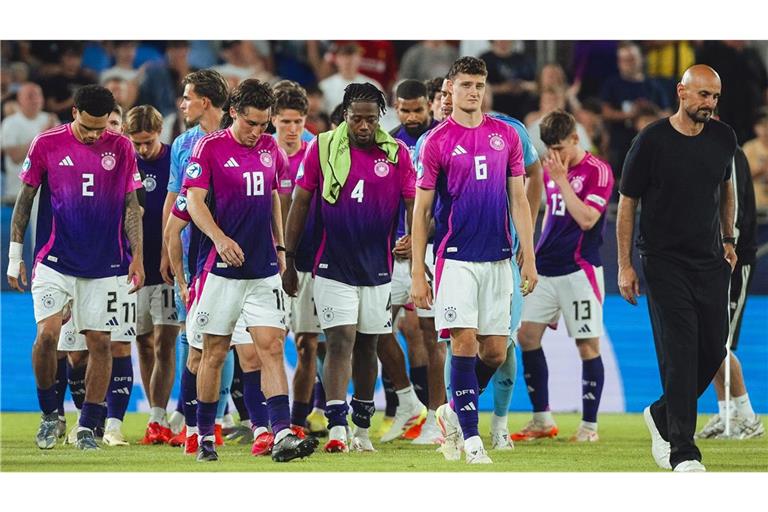 Enttäuschung beim deutschen Team nach dem Finale der U21.EM.