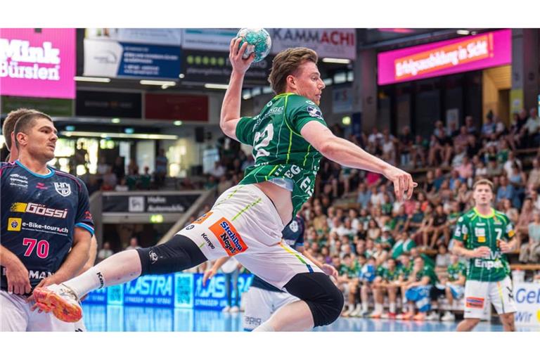 Erik Persson war der einzige Linkshänder für den Rückraum von Frisch Auf Göppingen im Pokalspiel bei der HG Saarlouis.