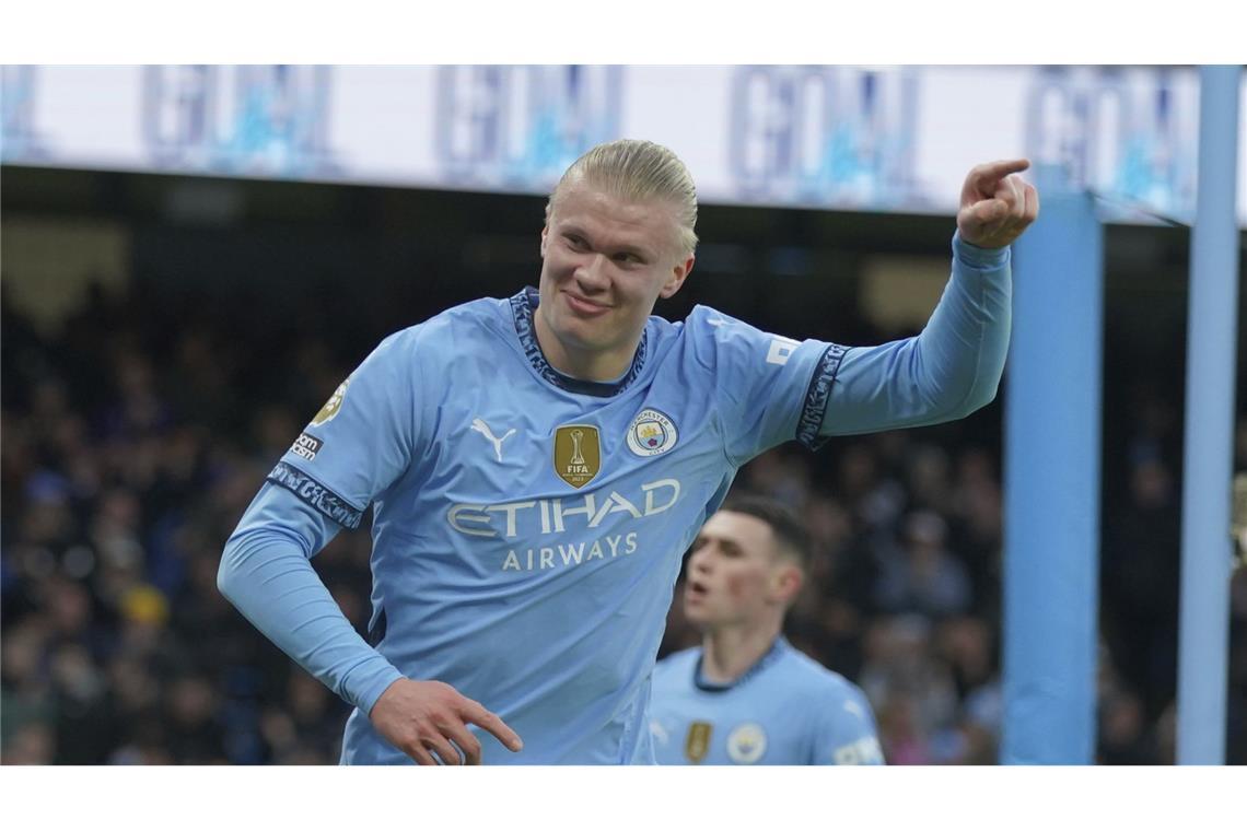 Manchester City feiert zweiten Sieg in Serie Erling Haaland traf zweimal für Manchester City.