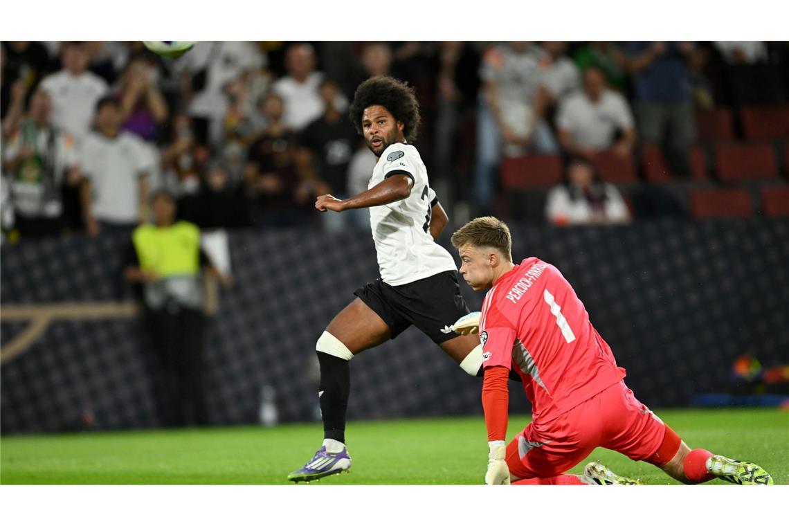 Später Doppelschlag erlöst Nagelsmann gegen Nordirland Erzielte das 1:0 für Deutschland: Serge Gnabry