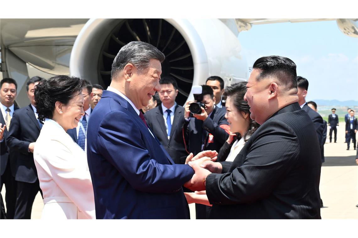 Es ist das erste Mal seit sieben Jahren, dass Chinas Staatschef Xi Jinping die nordkoreanische Hauptstadt besucht.
