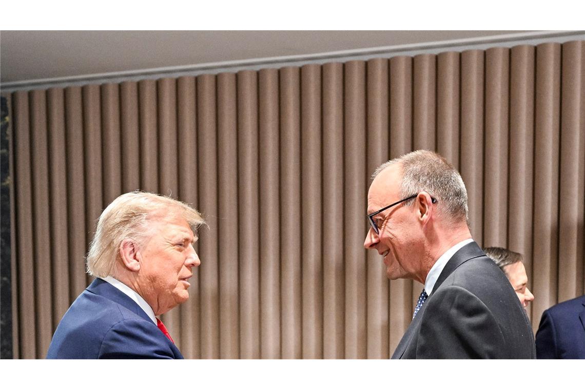 Merz spricht am Rande des G7-Gipfels 20 Minuten mit Trump Es war das zweite Treffen der beiden innerhalb von zwei Wochen.