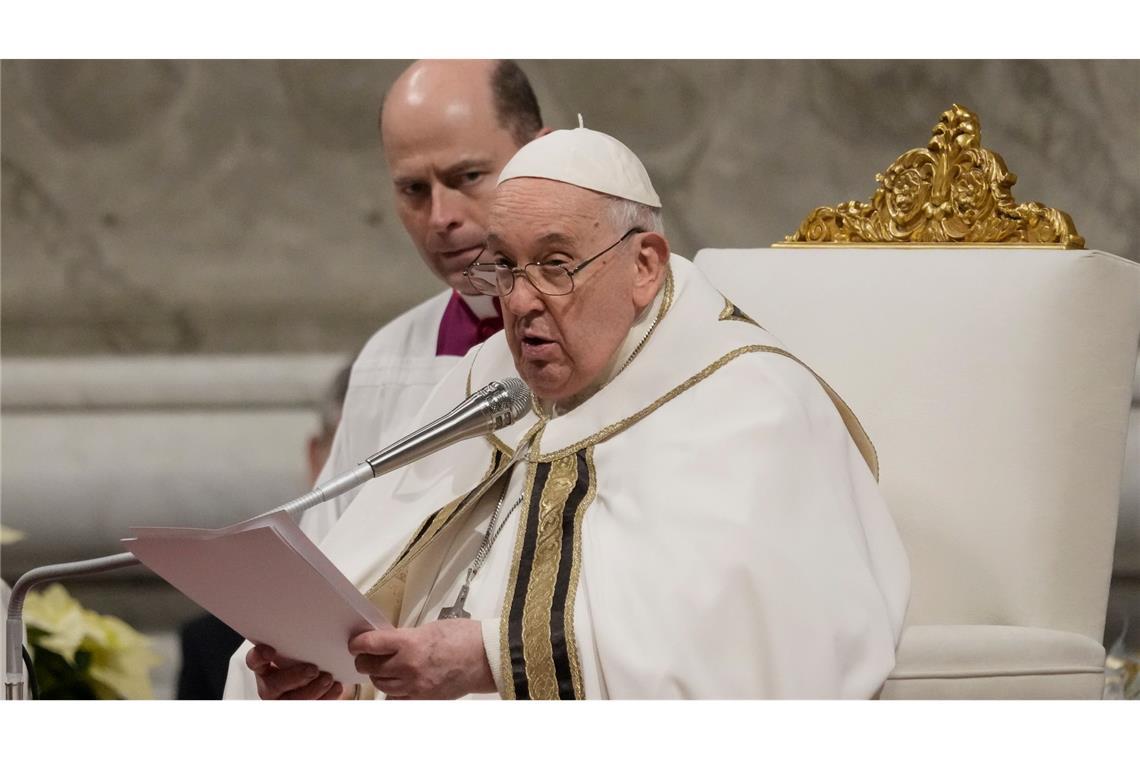 Auch zu Weihnachten kein Ende des Gaza-Kriegs in Sicht Es wird erwartet, dass der Papst sich bei den Weihnachts-Gottesdiensten eindringlich gegen Krieg aussprechen wird. (Archivbild)