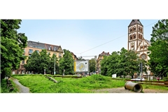 Etwas wild und ungepflegt, aber grün sieht es derzeit in Teilen des Bismarckplatzes aus.