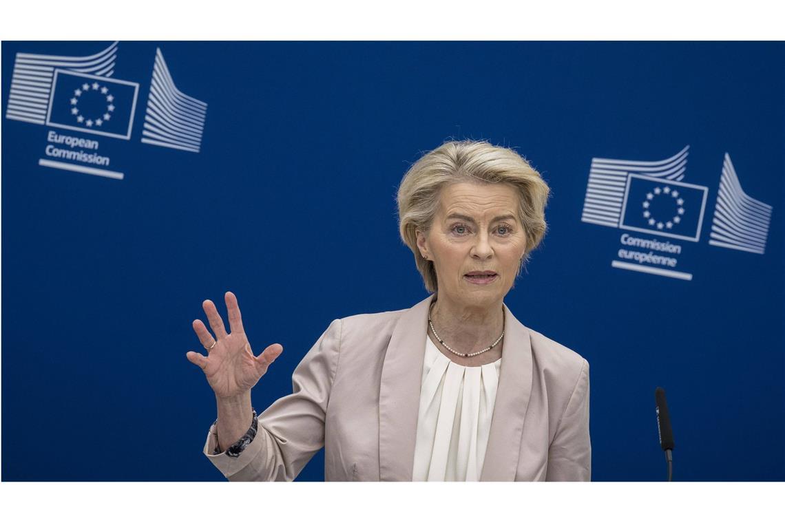 Von der Leyen schlägt Milliarden-Plan zur Wiederaufrüstung Europas vor EU-Kommissionspräsidentin Ursula von der Leyen