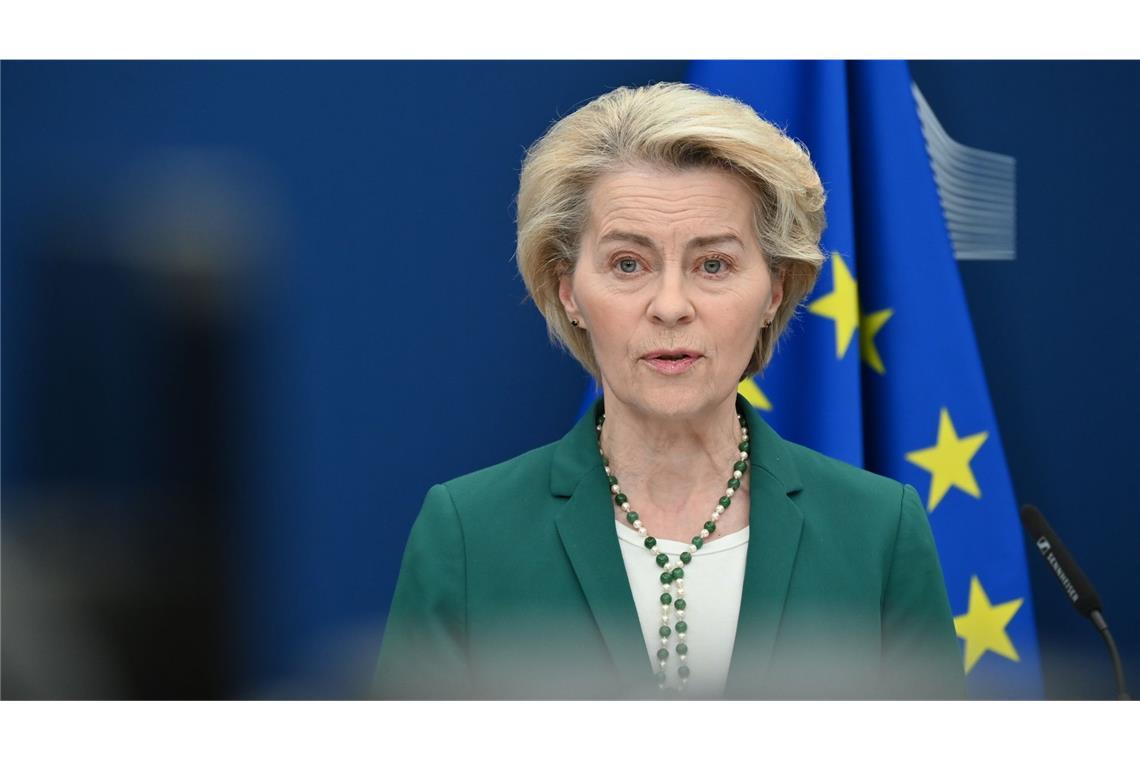 Von der Leyen bezeichnet Trumps Einlenken als „wichtigen Schritt“ EU-Kommissionspräsidentin Ursula von der Leyen fordert klare, vorhersehbare Handelsbedingungen.