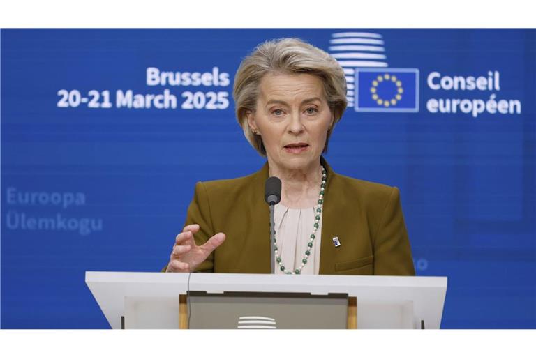 EU-Kommissionspräsidentin Ursula von der Leyen in Brüssel. Eine gemeinsame europäische Liste sicherer Herkunftsstaaten soll erstellt werden (Archivfoto).
