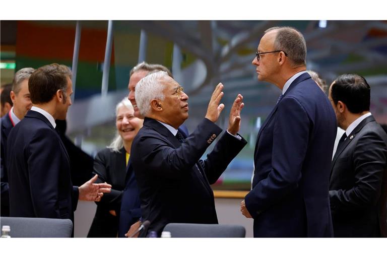 EU-Ratspräsident Costa muss beim Gipfel eine Äußerung des Kanzlers zurechtrücken.