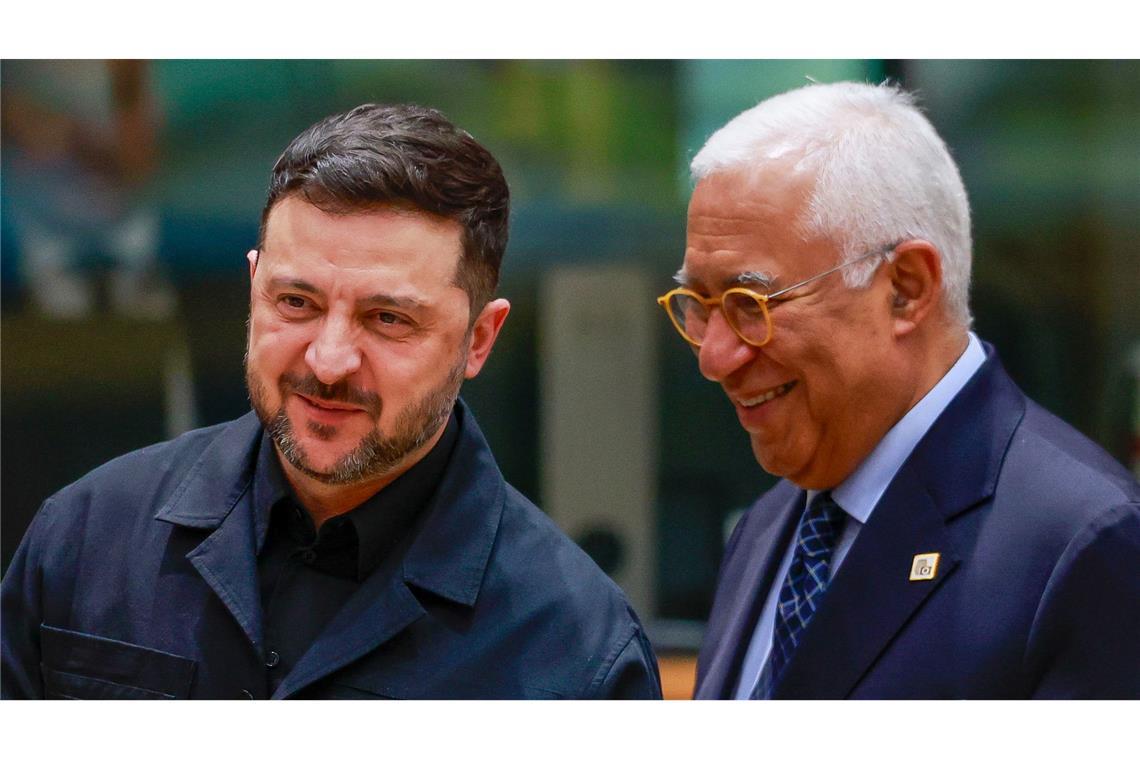 EU-Ratspräsident Costa will einen gerechten und dauerhaften Frieden in der Ukraine.