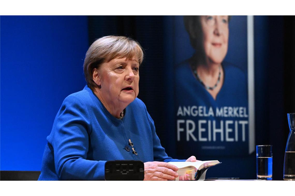 Verlegerin: Sensationelle Verkäufe von Angela Merkels „Freiheit“ Ex-Kanzlerin Angela Merkel bei der Vorstellung ihres Buchs „Freiheit. Erinnerungen 1954 - 2021“ (Archivfoto).