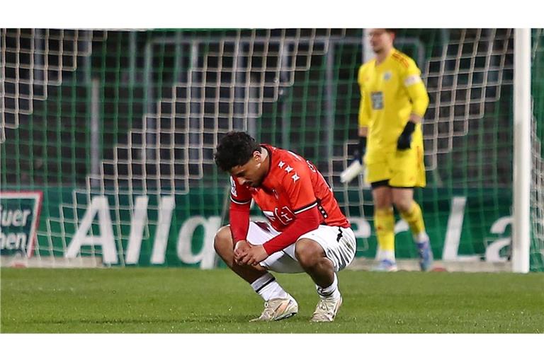 Ex-Kickers-Stürmer Mo Baroudi und seine Zeit beim 1. Göppinger SV ist beendet. 
Fotos: Imago/Jan Hübner
