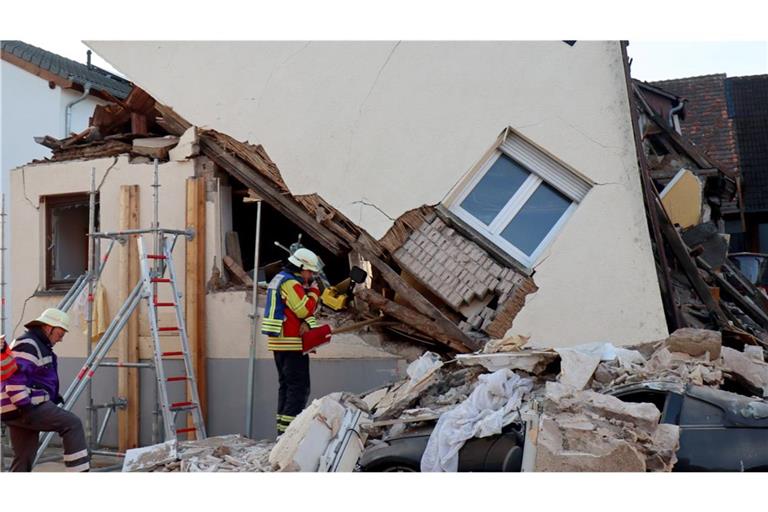 Explosion in Stutensee am 17. Februar:  Das Gebäude war wie ein Kartenhaus zusammengebrochen.