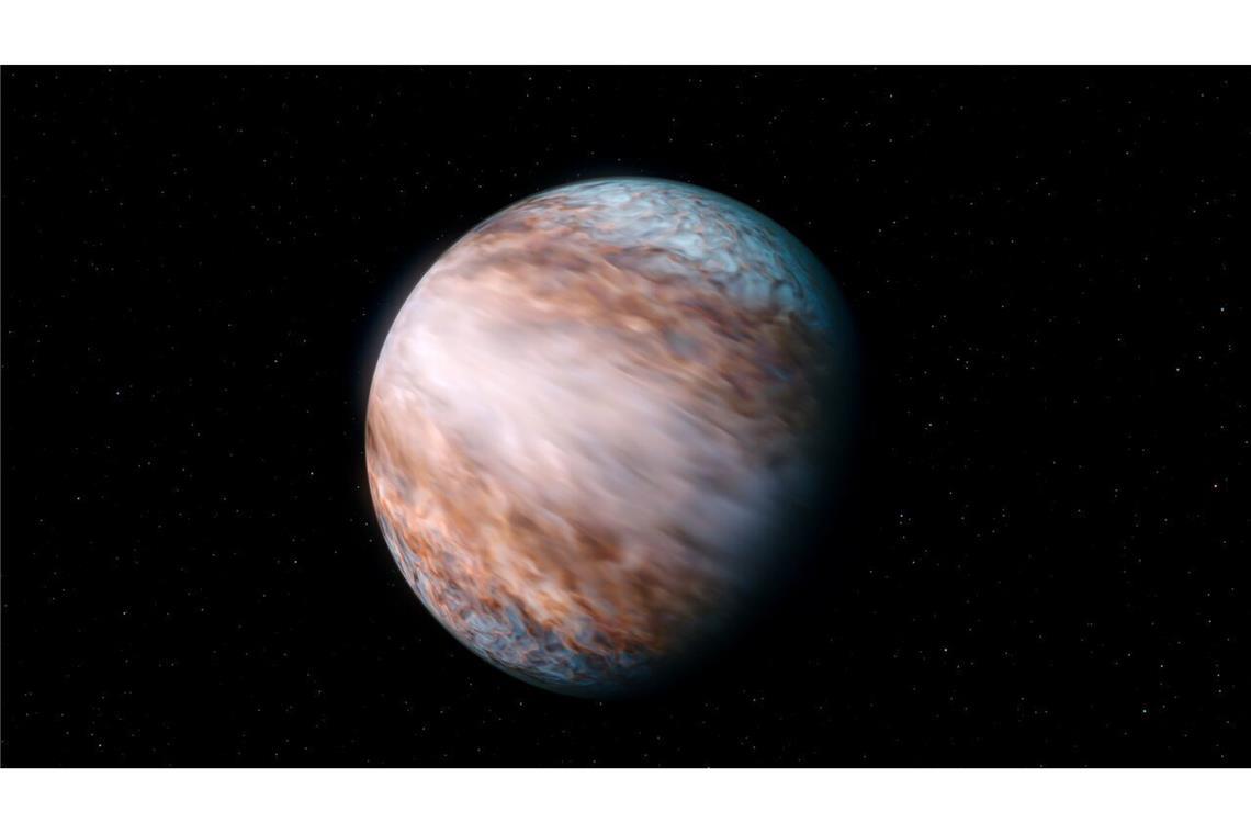 Auf diesem Exoplaneten fegen Super-Stürme mit 33.000 km/h hinweg Extreme Stürme wehen auf dem Exoplaneten WASP-127 b (Illustration): Sie erreichen bis zu neun Kilometer pro Sekunde, ein Rekord.