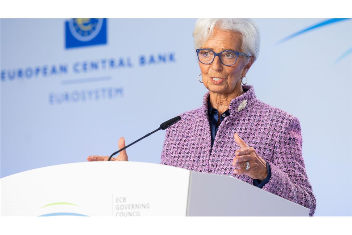 EZB-Präsidentin Lagarde warnt vor Konjunkturschwäche EZB-Präsidentin Lagarde warnt vor einer anhaltenden Konjunkturschwäche im Euroraum (Archivbild).
