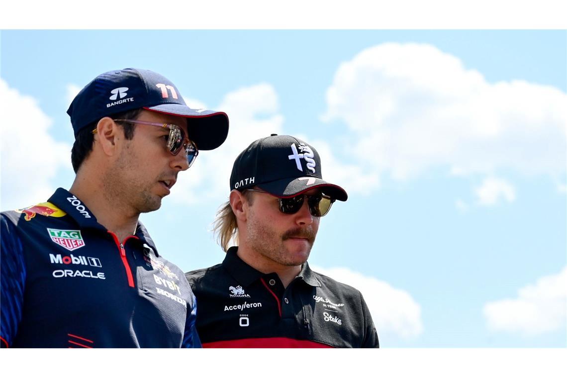 Kein Platz für Schumacher: Cadillac holt Pérez und Bottas Fahren nächstes Jahr zusammen für Cadillac: Sergio Perez (l) und Valtteri Bottas (Archivbild)