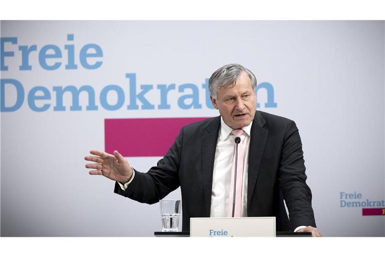 FDP-Landeschef Hans-Ulrich Rülke. Seine Partei will notfalls wegen eines SWR-Triells mit den Spitzenkandidaten von CDU, Grünen und AfD für die Landtagswahl vor Gericht ziehen.