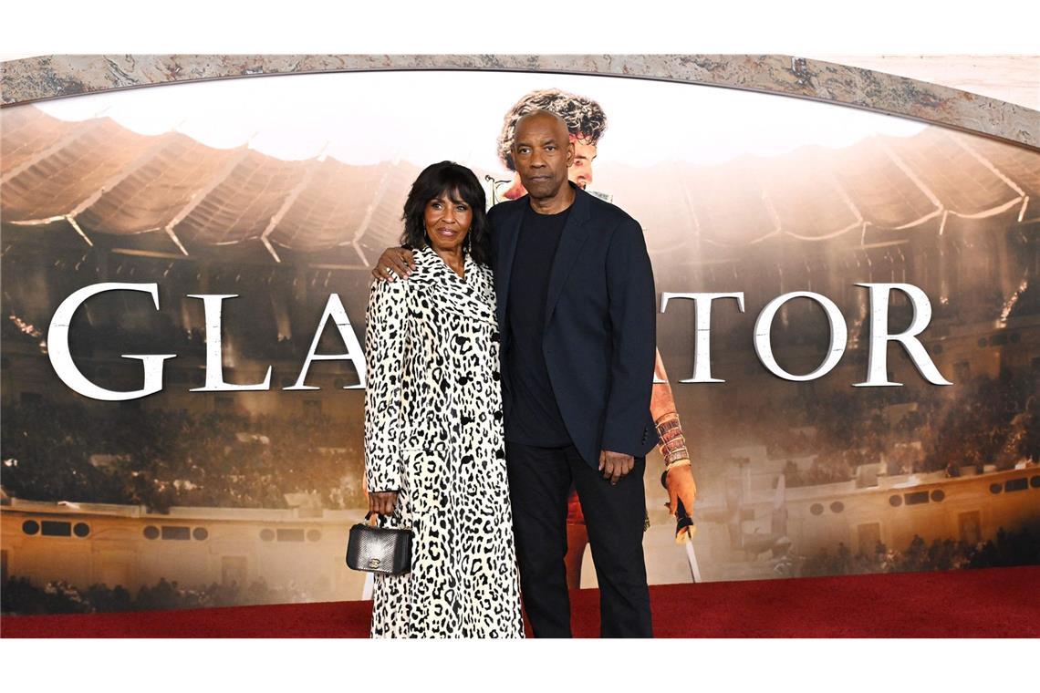 Paul Mescal, Denzel Washington & Co. auf dem roten Teppich Filmlegende und „Gladiator II“-Co-Star Denzel Washington (r.) kam in Begleitung seiner Ehefrau und Schauspielerin Pauletta Washington.