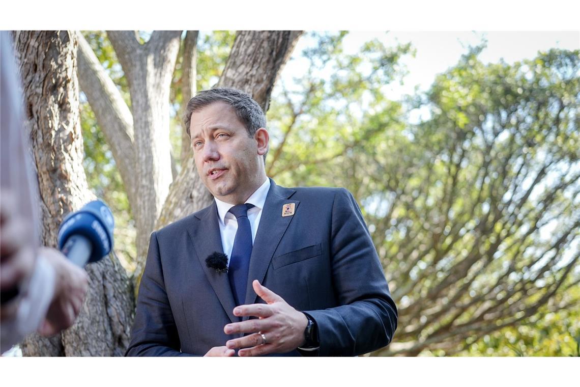 Finanzminister Klingbeil in Südafrika.